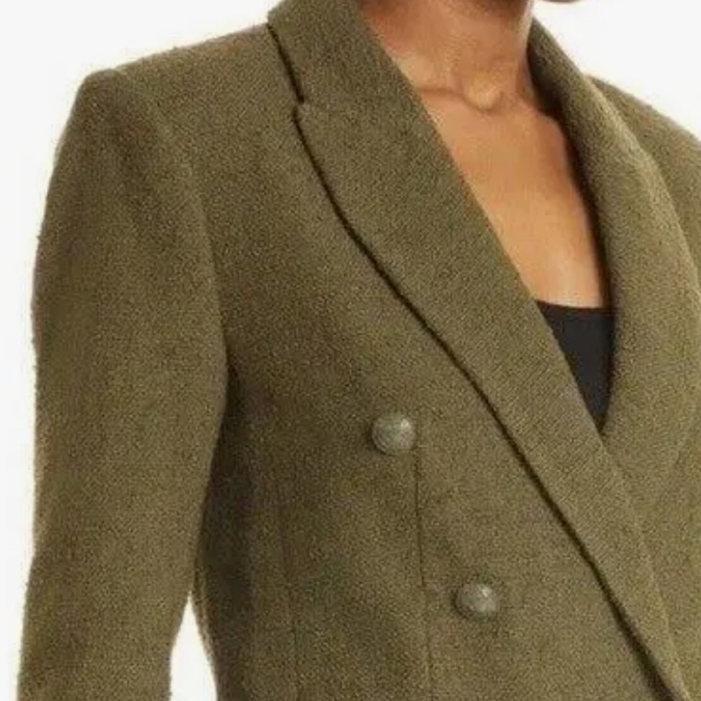 L'agence‎ Kenzie Double
Breasted Bouclé Tweed Blazer